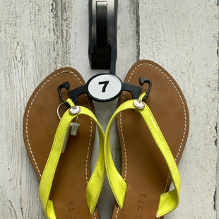  Primary Photo - BRAND: TALBOTS STYLE: SANDALS FLAT COLOR: YELLOW SIZE: 7 SKU: 140-140337-224YELLOW STRAP FLIP FLOPS 