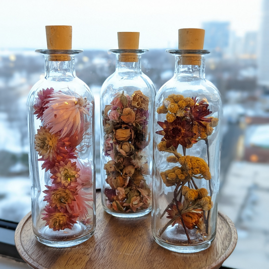Natural Dried Flower in Glass Tube Randomly Picked Set of 5 – RusticReach