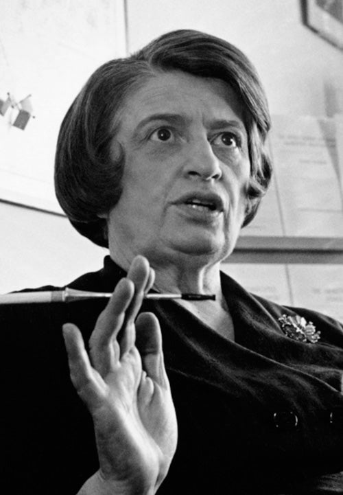 Rašytojos Ayn Rand portretas