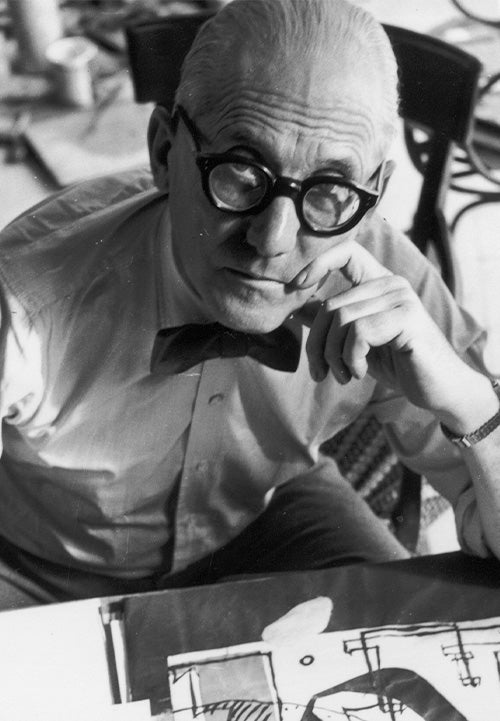 Architekto Le Corbusier portretas