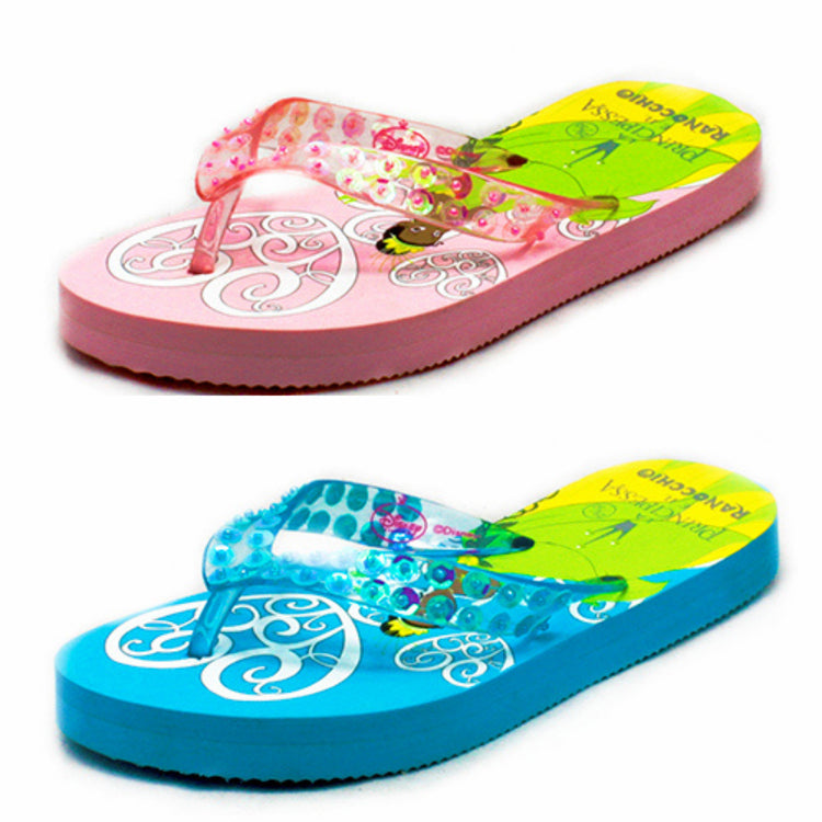 Children's / Girls Sequinned Princess flip-flops / sandals ...