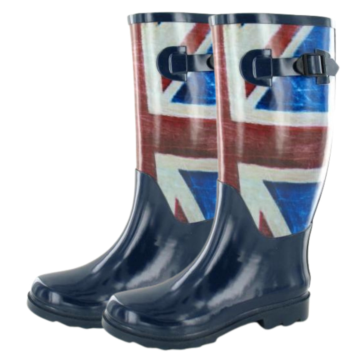 Ladies upper calf chunky sole wellington boots – rockthosecurves