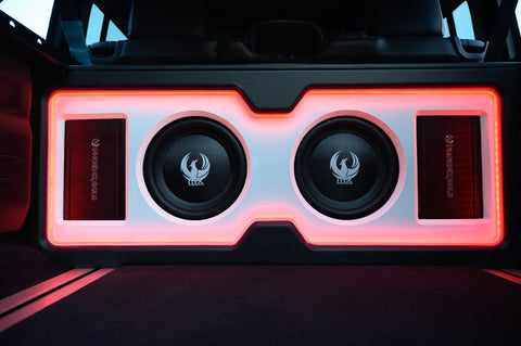 Phoenix Gold Subwoofer installed in Jeep Wrangler