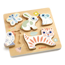 Load image into Gallery viewer, Baby Animals Wooden Puzzle
