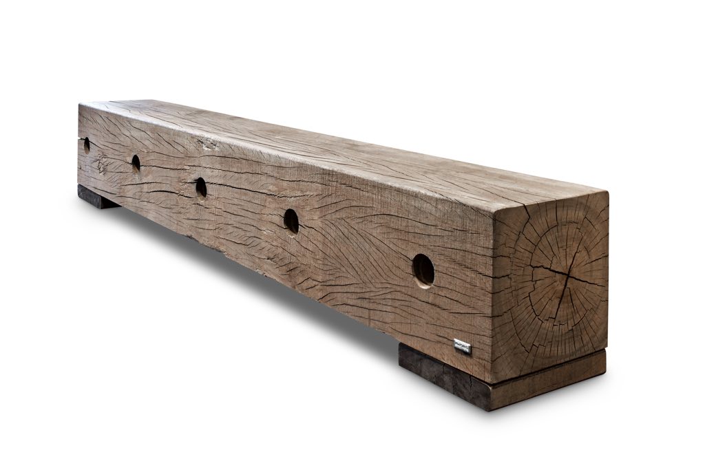 GAMMA - Raumteiler, Sitzblock und Absperrung aus massivem Holz als Alternative zum Betonschwein