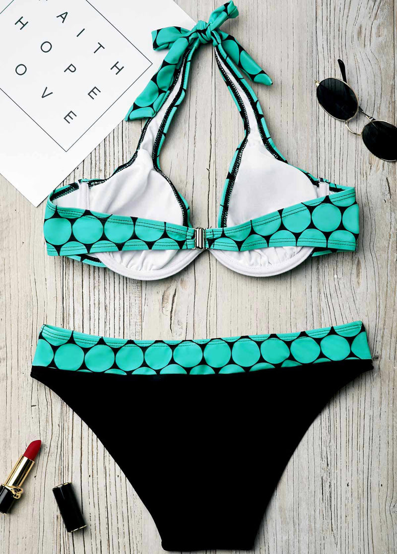 halter neck padded bikini