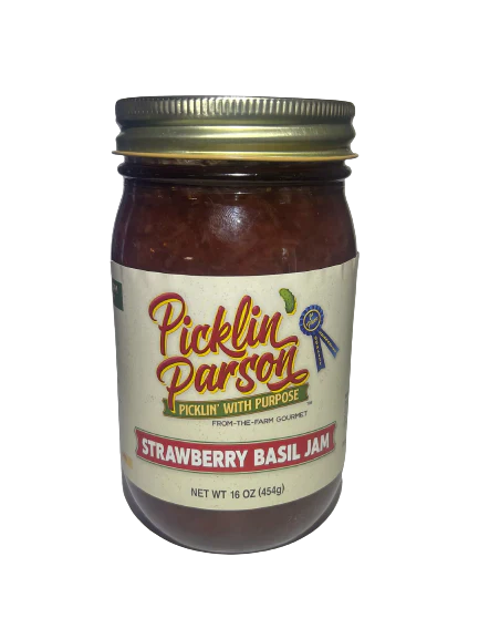 Picklin Parsons - Texan Strawberry Basil Jam - 11 oz