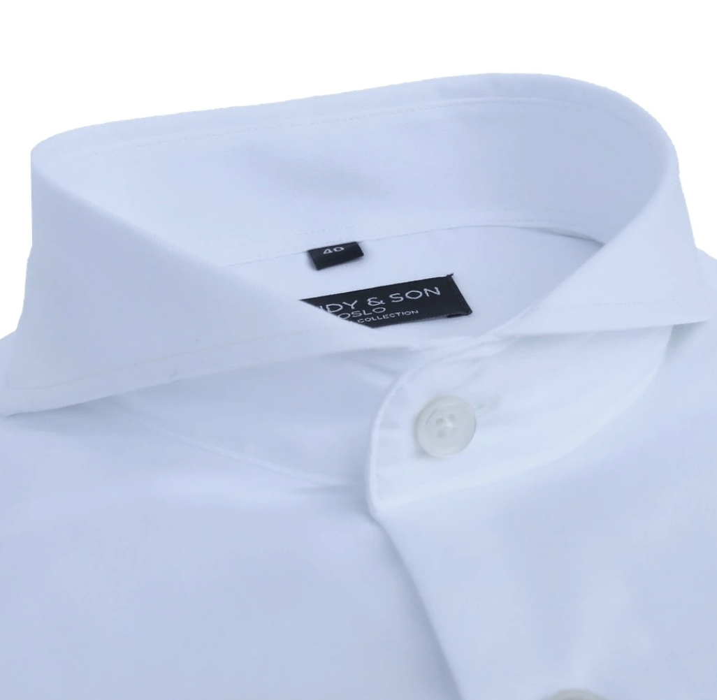 Extreme Cutaway Collar White Premium Weave Shirt 44 / US 17.5