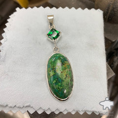 Custom made green pendant