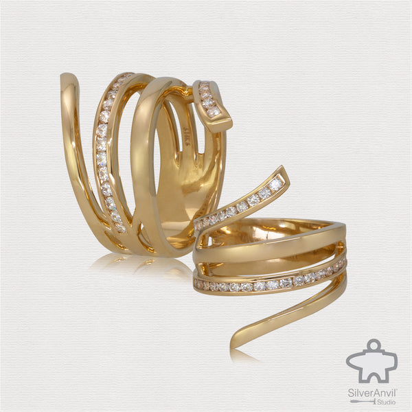 Gold bypass ring