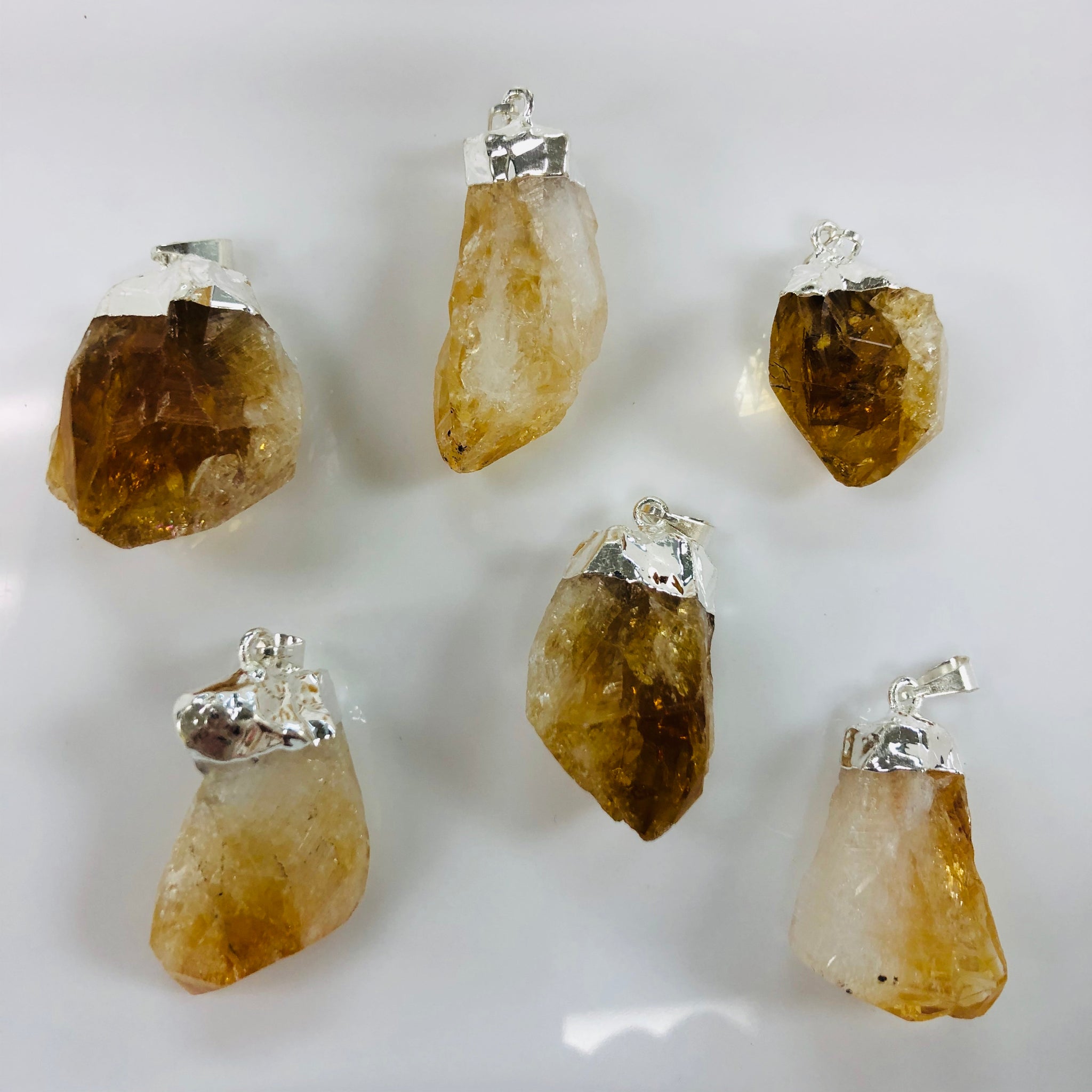 citrine crystal pendant