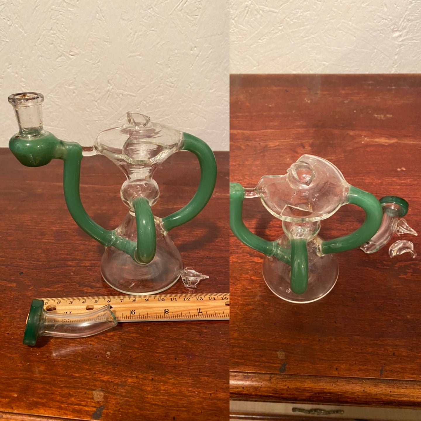 complex unrepairable glass bong