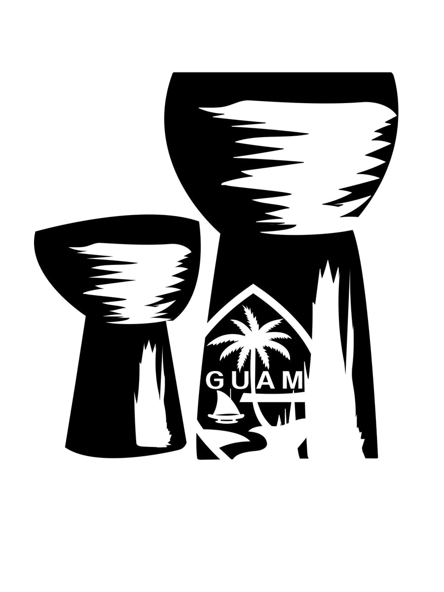 Double Latte Stone Seal Sticker Memories of Guam