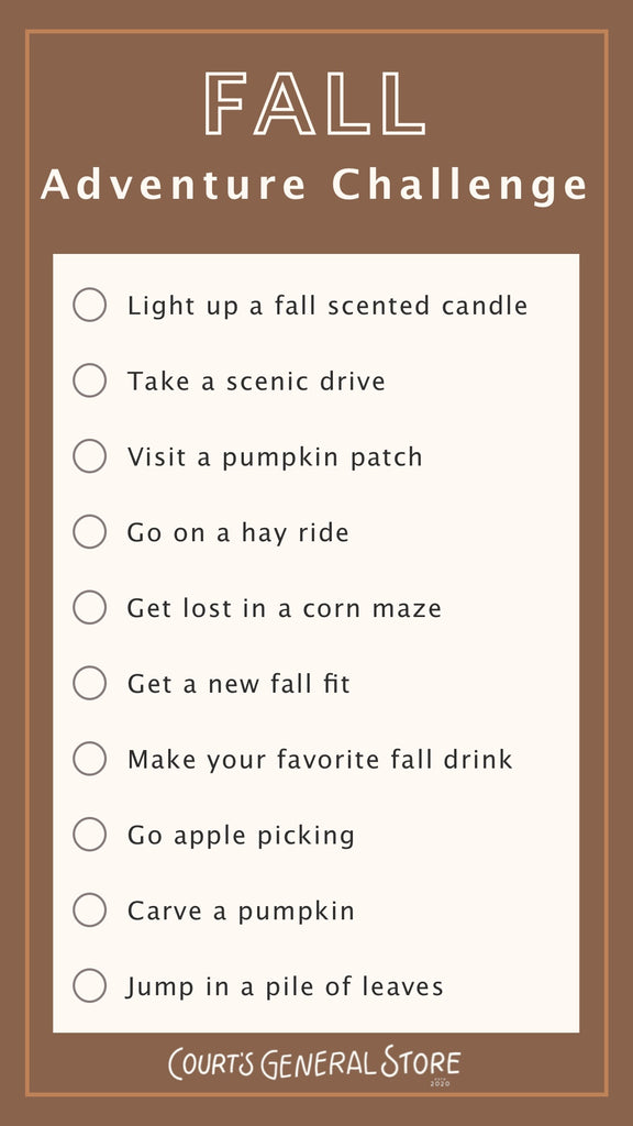 Fall Adventure Challenge Checklist