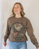 Court wearing the Camp Club Crewneck