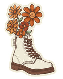 On The Trail Sticker - Boot with flowers in it