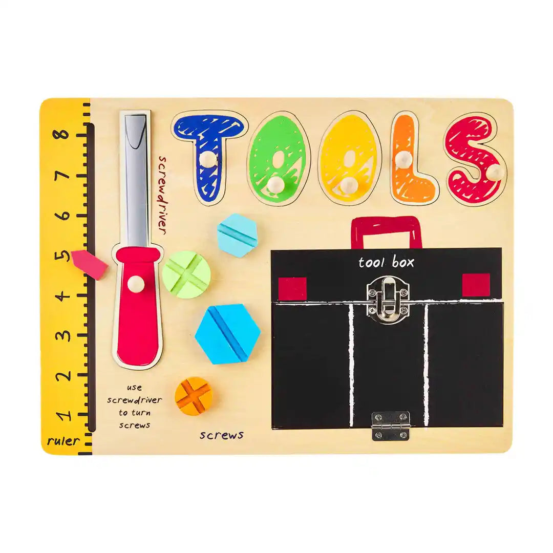 TOOLS BUSY BOARD WOOD PUZZLE