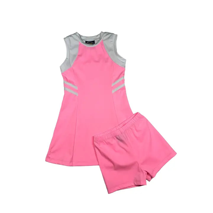 MILEY ATHLETIC SET - PINK & WHITE