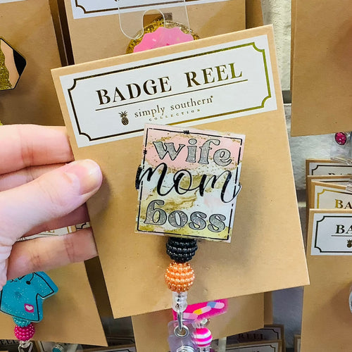 SIMPLY SOUTHERN BADGE REEL-HAPPY MAMA – Deb & Co. Boutique
