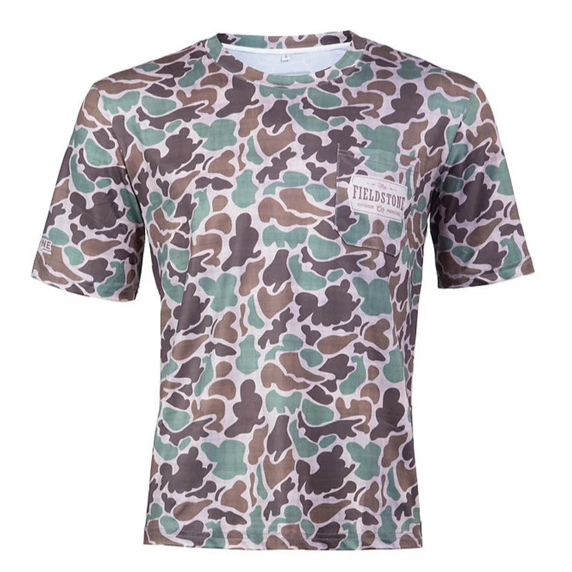 CAMO DRY-FIT POCKETED TEE