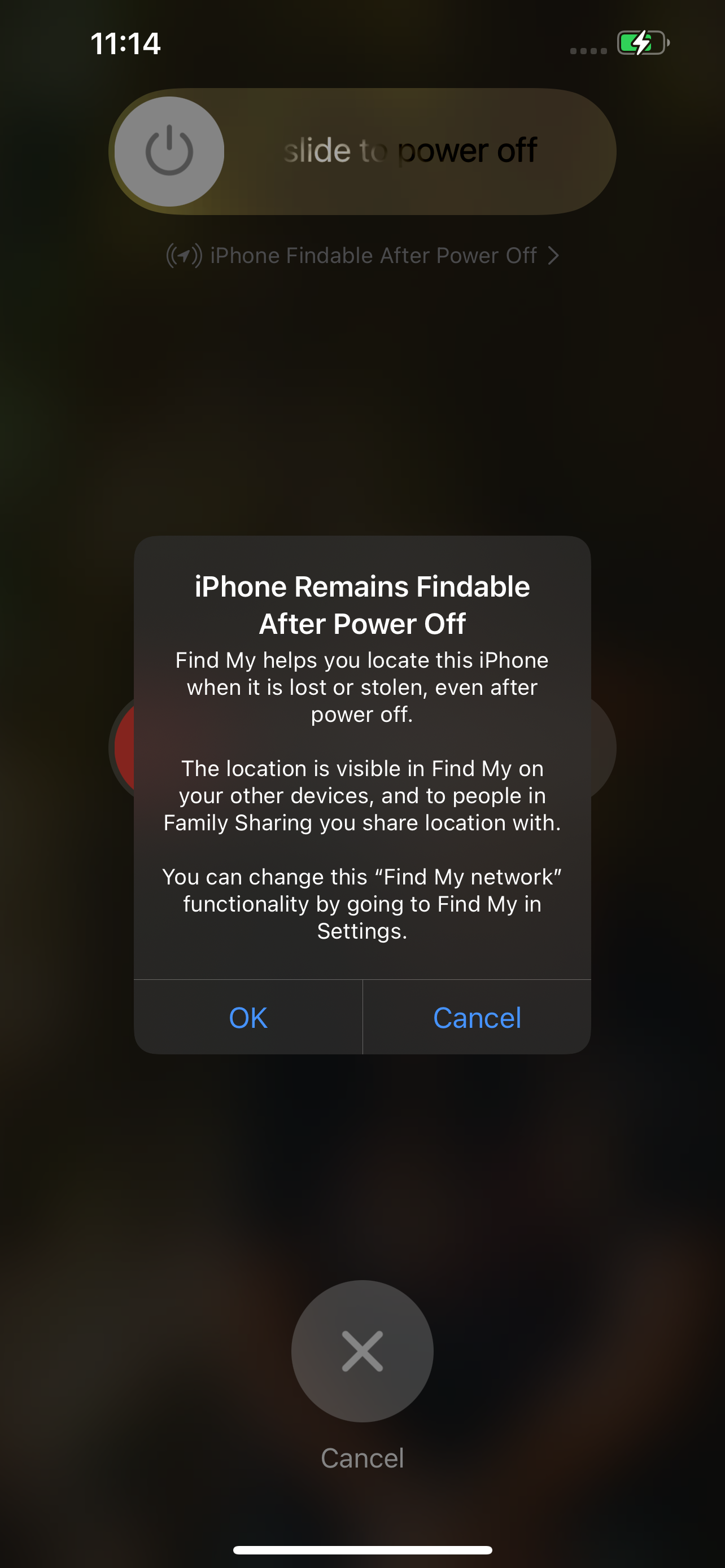 iphone findable when "off"