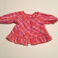 American Girl Bitty Baby Pink Plaid Shirt (A23-23)