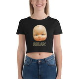 RELAX Doll Baby Head Women’s Crop Tee