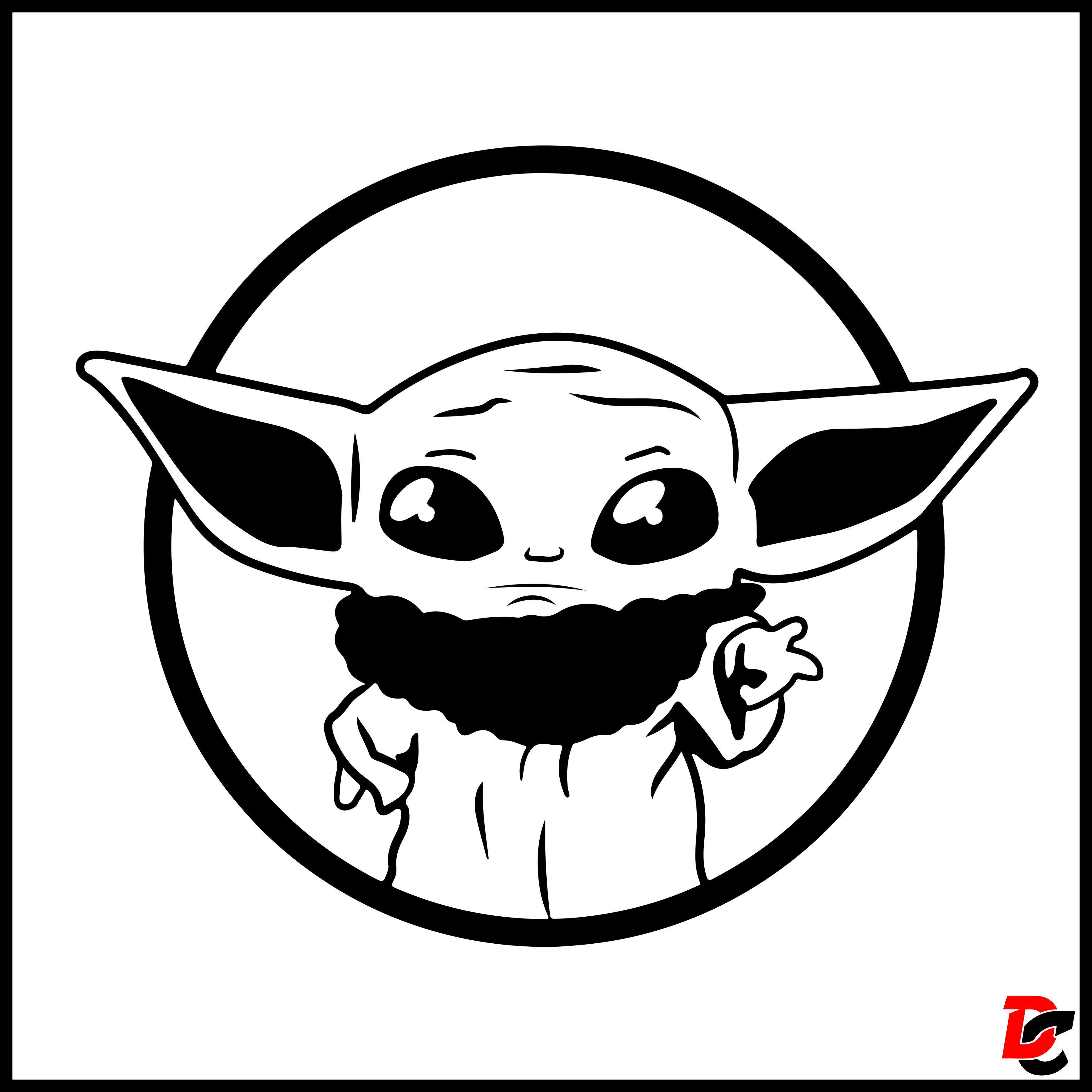 Download Baby Yoda Logo - Movie Wallpaper