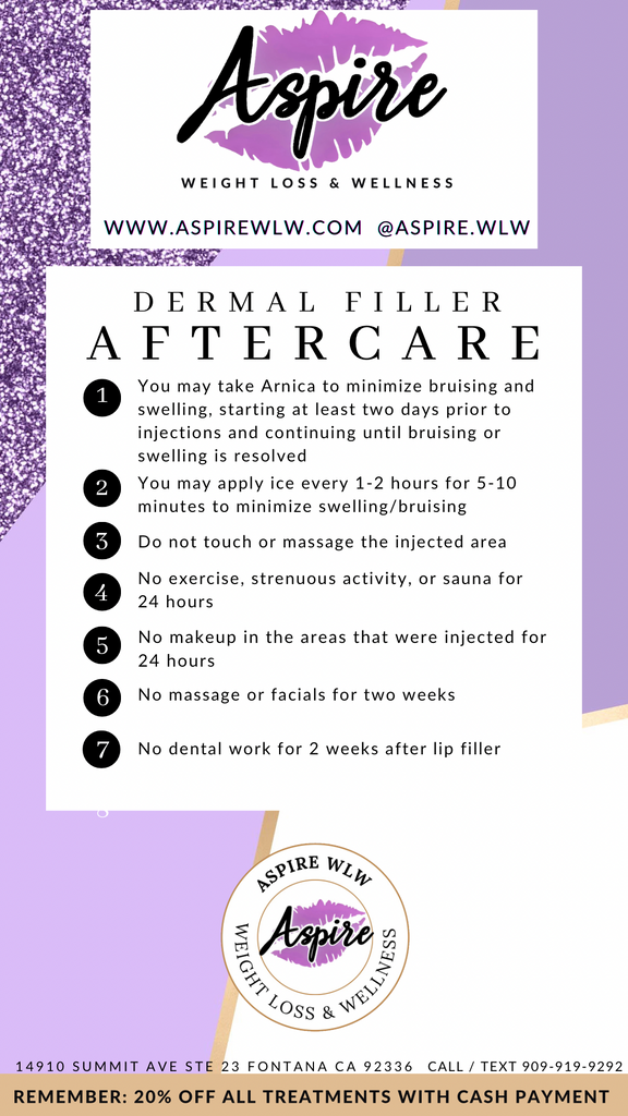 After receiving botox or filler treatments at a MedSpa, it is important to follow proper aftercare instructions to ensure the best results. Here are some general guidelines to follow:  1.  Avoid touching, massaging, or applying pressure to the treated area for the first 24-48 hours. 2.  Stay upright and avoid lying down for at least 4 hours after the treatment to prevent the filler from shifting. 3.  Avoid vigorous exercise, saunas, hot tubs, and other activities that may cause excessive sweating for the first 24 hours. 4.  Refrain from consuming alcohol or blood-thinning medications, as they may increase bruising and swelling. 5.  Avoid exposure to direct sunlight and use a broad-spectrum sunscreen to protect the treated area. 6.  If you experience any discomfort or swelling, you can apply a cold compress to the area for short periods of time. 7.  Follow up with your MedSpa provider as recommended to assess the results and make any necessary touch-ups.  Remember, it is always best to consult with your MedSpa provider for specific aftercare instructions tailored to your individual needs.