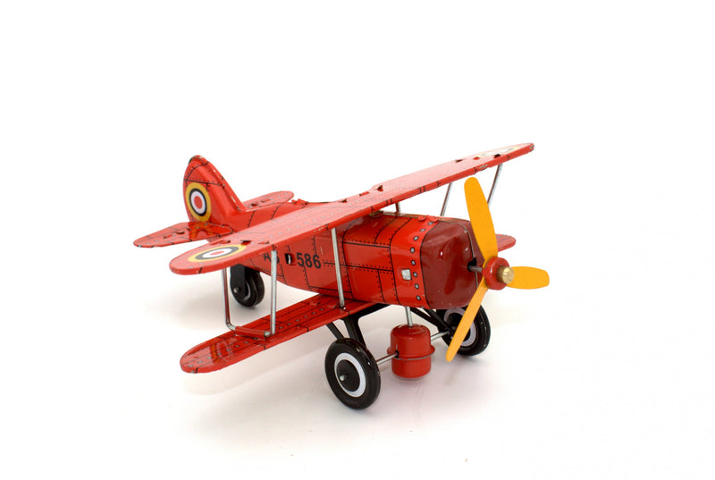 Tin Toys - Biplane Yellow, Curtis