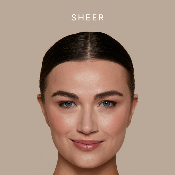 Sheer foundation coverage