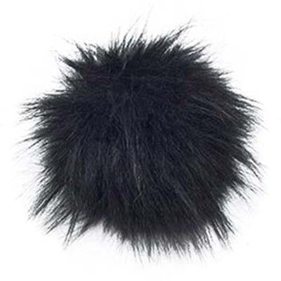 Faux Fur Pom Pom Navy, Snap Closure – Wool and Company