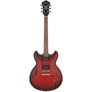 Ibanez AS53SRF AS Artcore Hollow Body, HH, Hardtail, Sunburst Red Flat-Easy Music Center