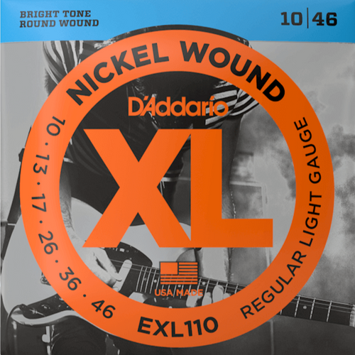 D'Addario Guitar Strings - XL Chromes Electric Guitar Strings - Flat Wound  - Polished for Ultra-Smooth Feel and Warm, Mellow Tone - ECG24 - Jazz