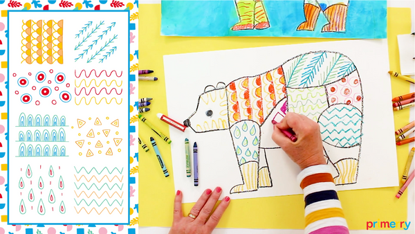 Wax Crayon Resist | Primerry Art Class for Kids