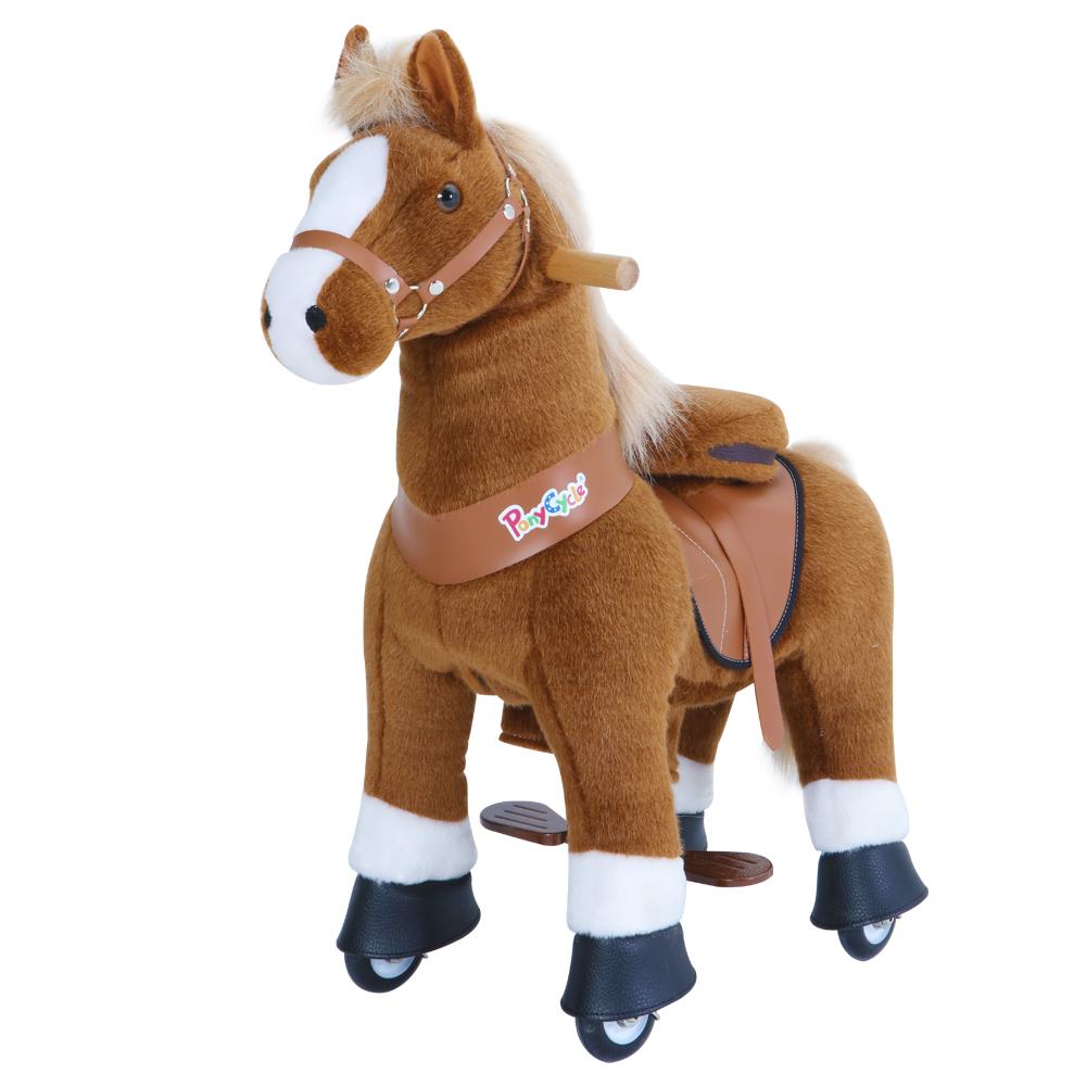 Ponycycle Brown Horse With White Hoof - Medium