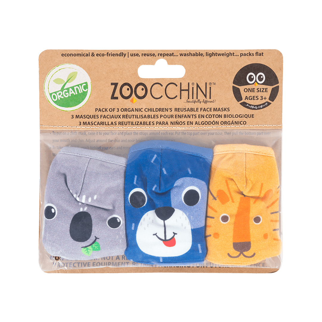 Organic Reusable 3pk Masks - Dog