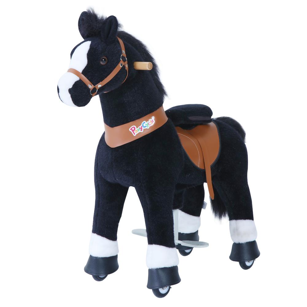 Ponycycle Black With White Hoof - Small