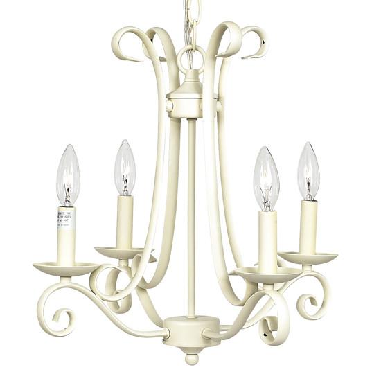 Harp Chandelier In Ivory