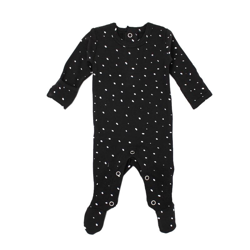 Organic Back-snap Footed Overall - Confetti - 0-3m