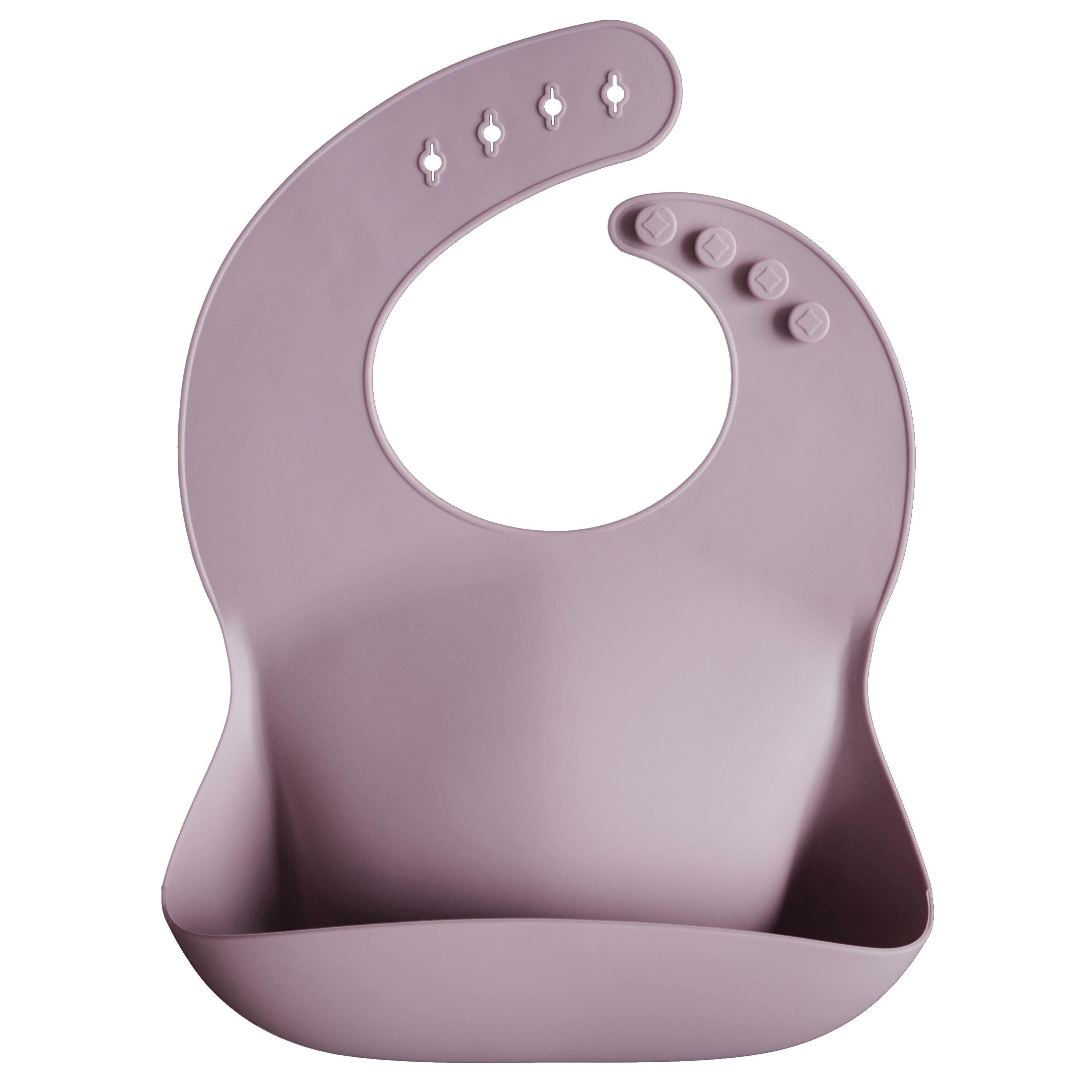 Image of Pale Mauve Silicone Baby Bib