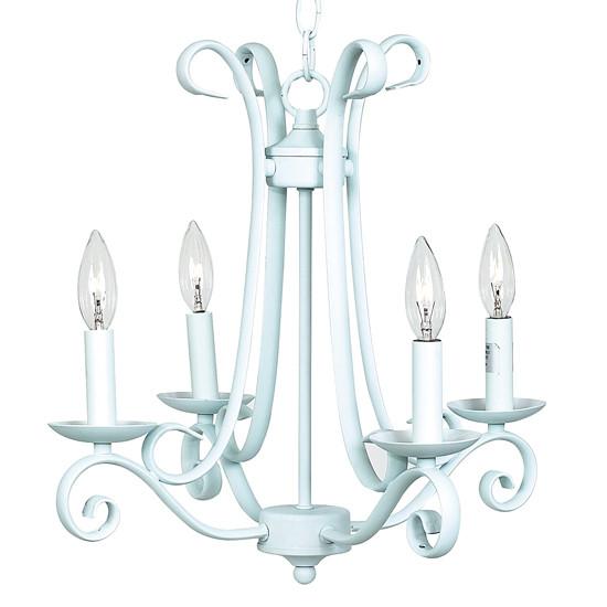 Harp Chandelier In Baby Blue