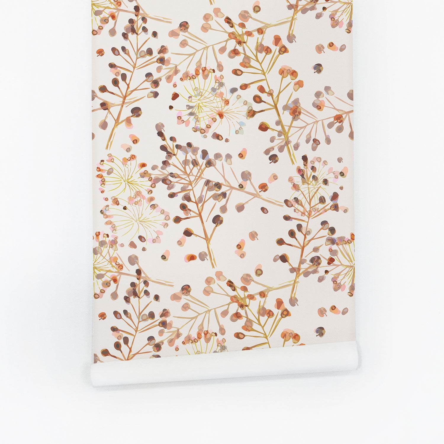 Autumn Floral Wallpaper - Self-adhesive / 19" H X 120" H