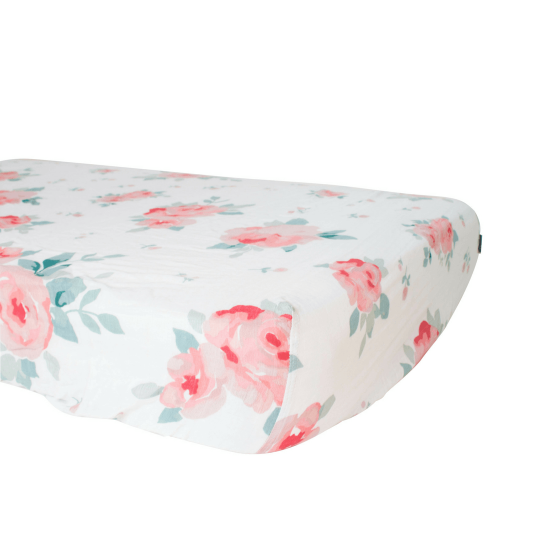 Rosy Luxury Muslin Crib Sheet