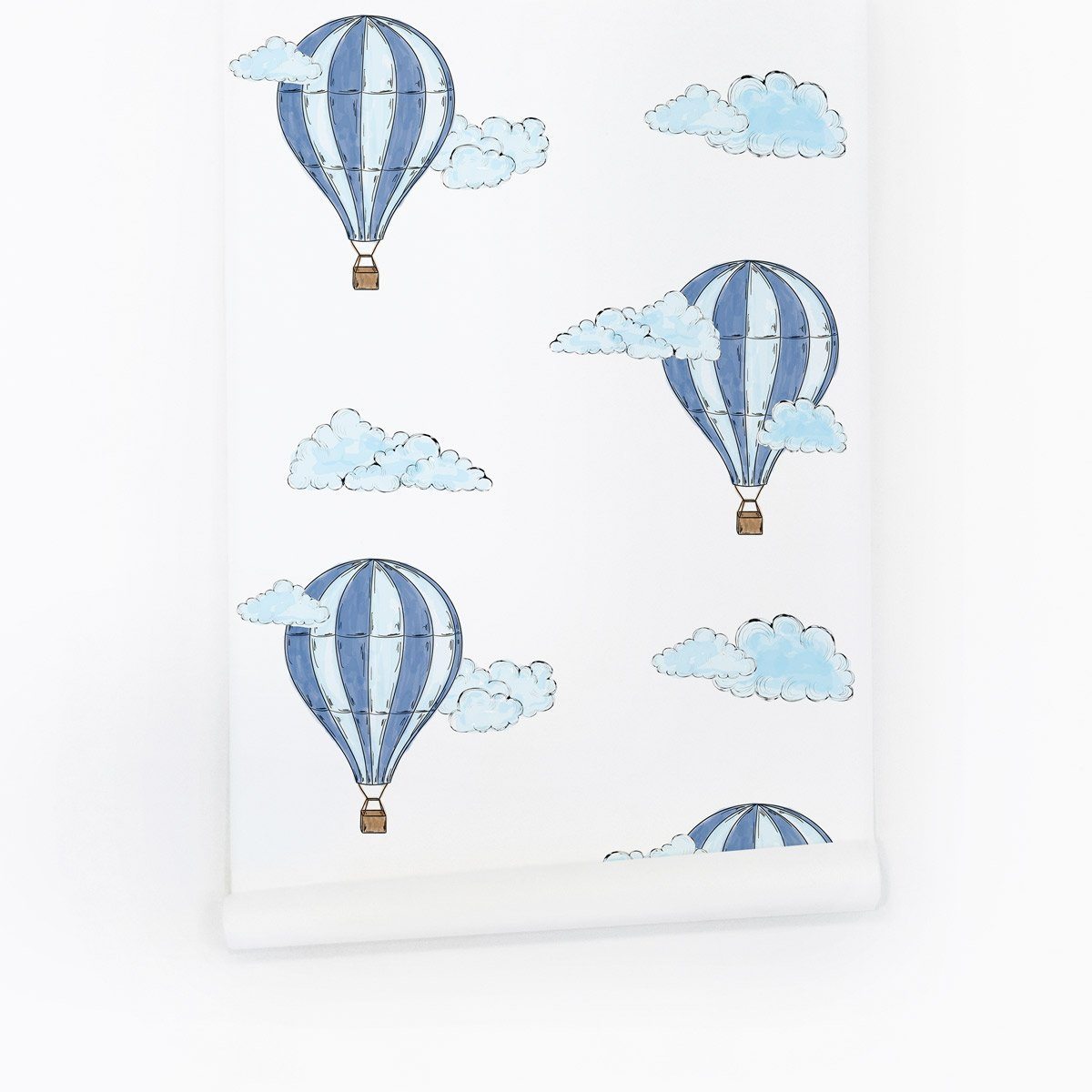 Blue Air Balloon Wallpaper - Traditional / Sample