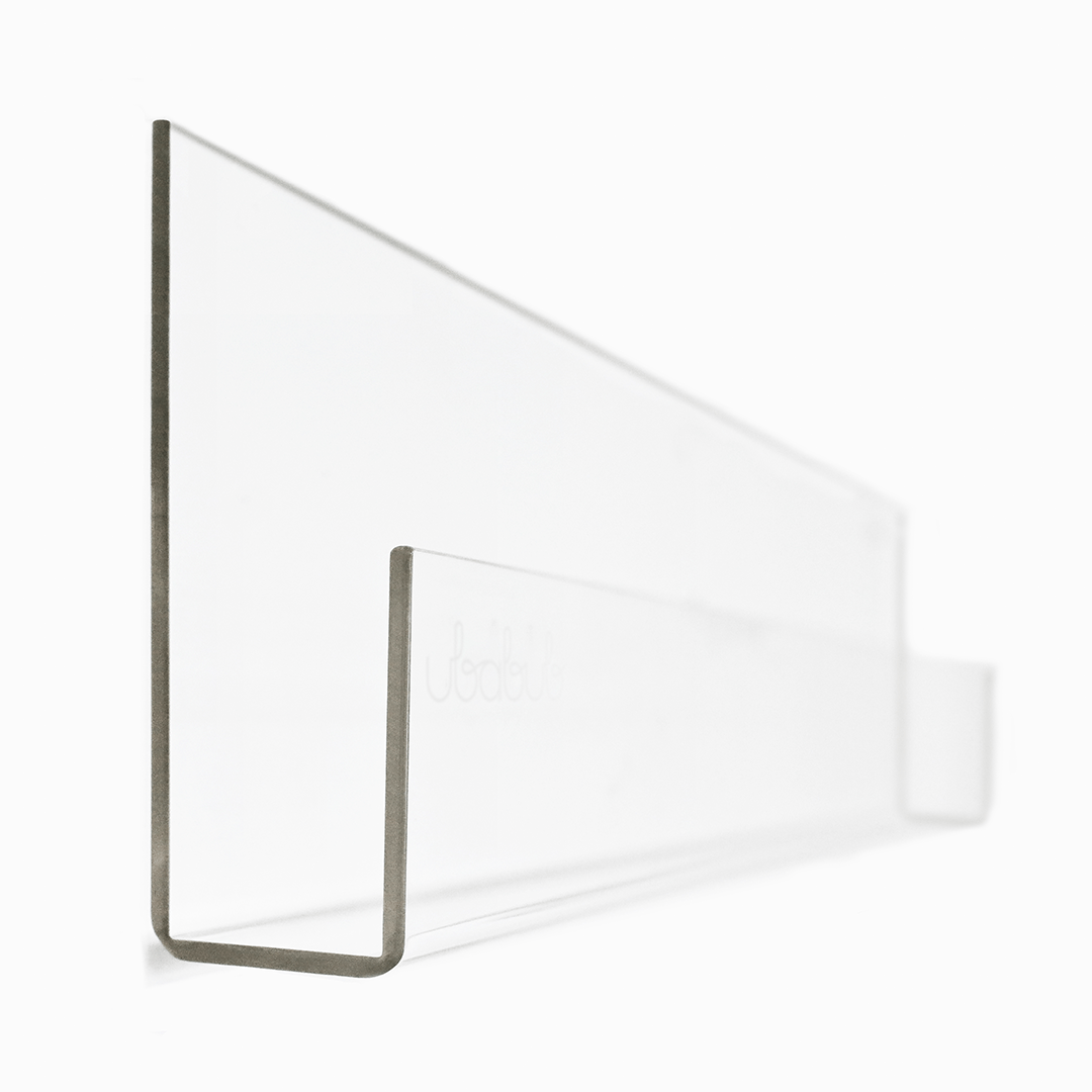 Booksee Clear Acrylic Wall Bookshelf Set