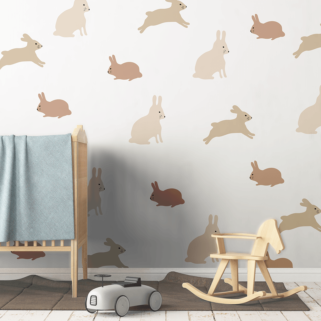 Image of Bunny Wall Decal Set - Neutral