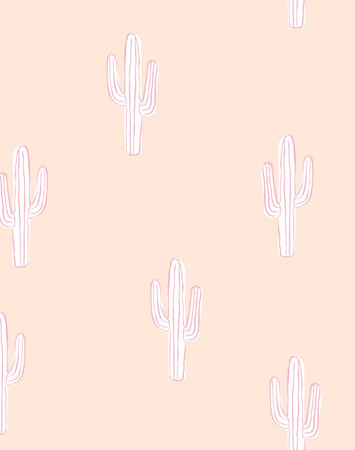 Cactus Wallpaper - Removable / Panel / Bubblegum