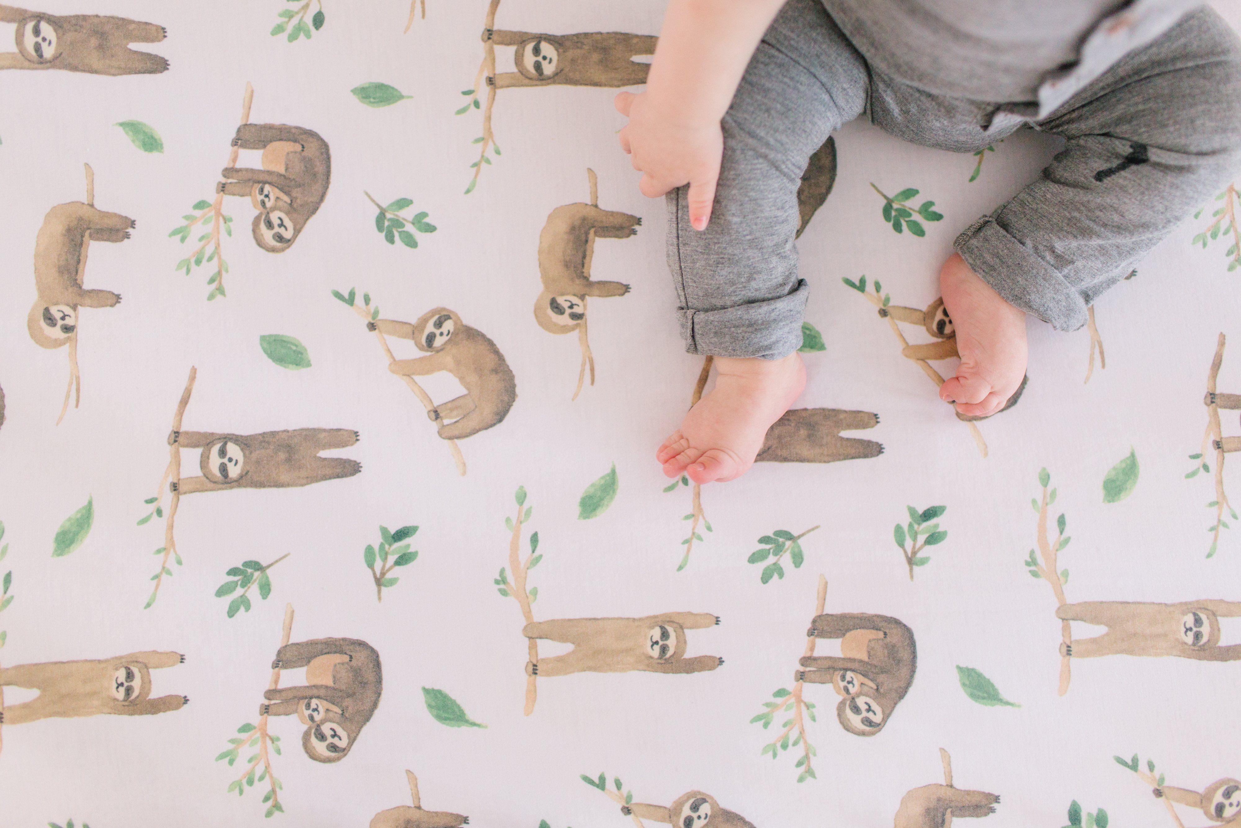 sloth crib sheets