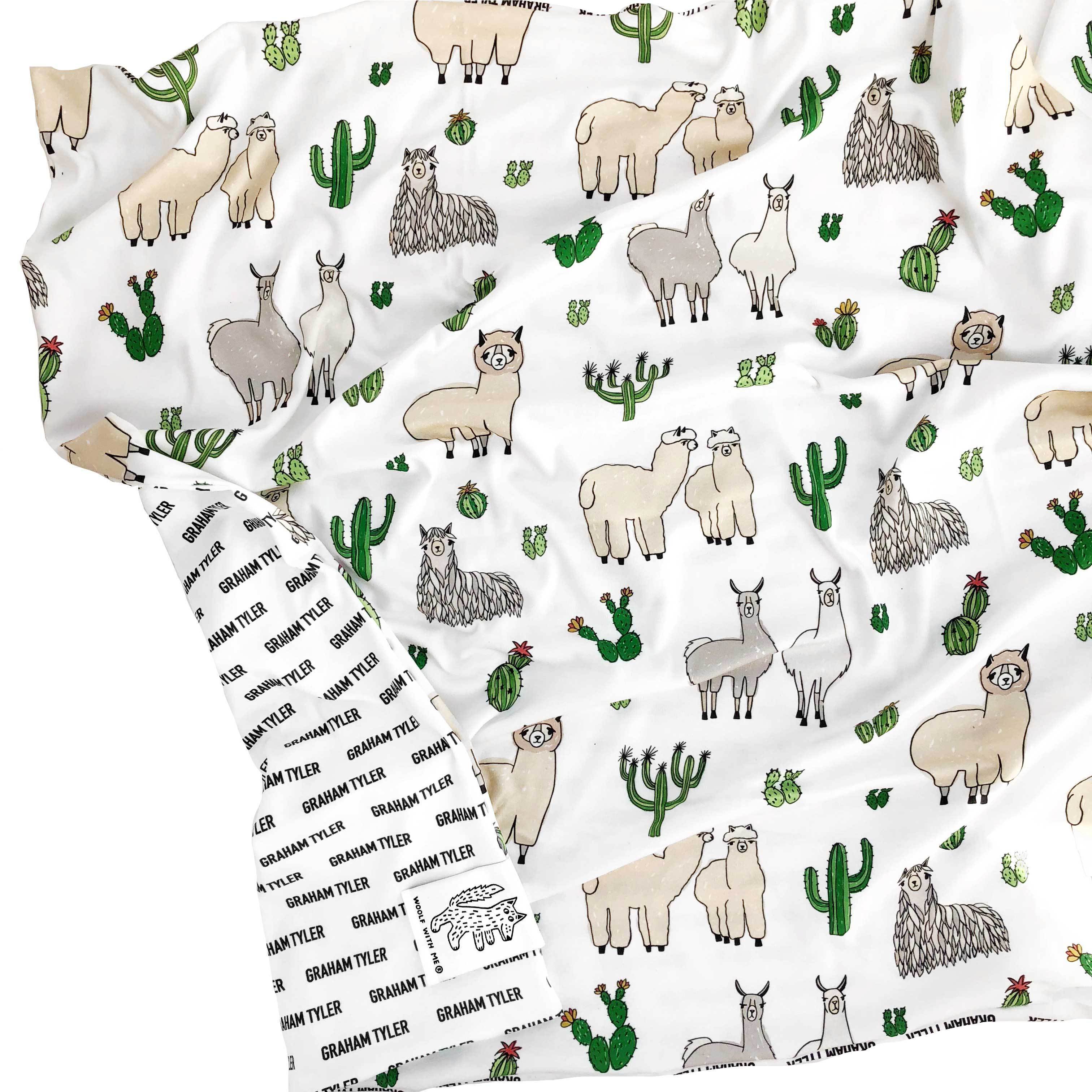 Organic Personalized Llama Blanket